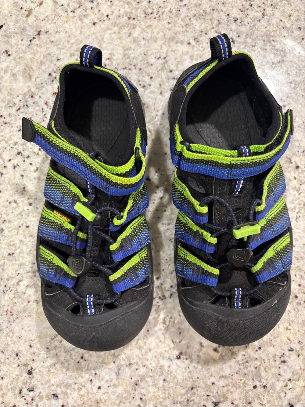Keen Kids Blue & Green Strappy Closed-Toe Outdoor Sandals - Picture 3 of 8